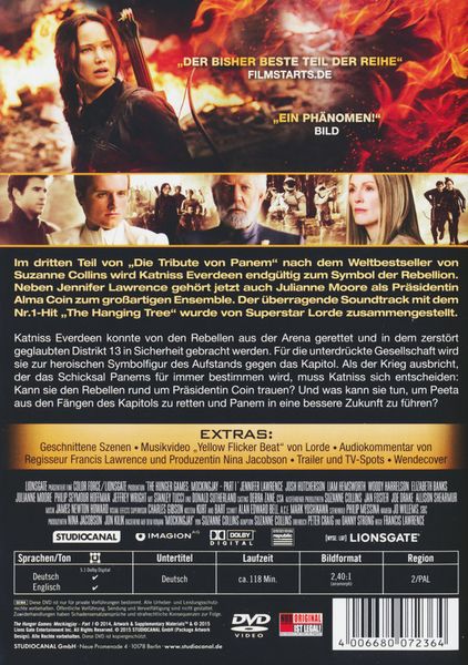 Produktbild: Die Tribute von Panem - Mockingjay Teil 1