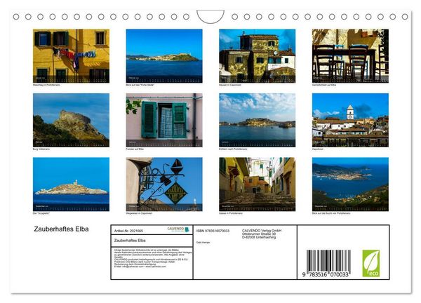 Produktbild: Zauberhaftes Elba (Wandkalender 2026 DIN A4 quer), CALVENDO Monatskalender