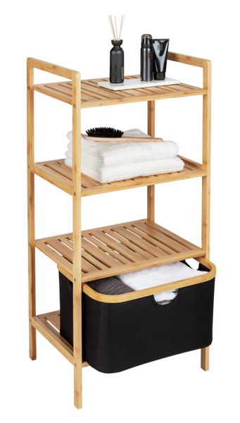 Produktbild: Regal mit 3 Etagen Mod. Ecori,  Bambus, recyceltes Polyester