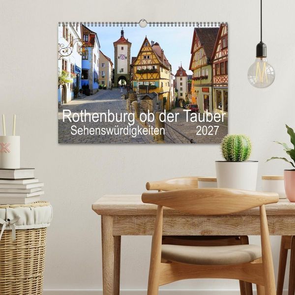 Produktbild: Rothenburg ob der Tauber. Sehensw&uuml;rdigkeiten. (Wandkalender 2027 DIN A3 quer), CALVENDO Monatskalender