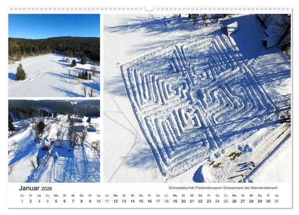 Produktbild: Luftaufnahmen rund um den Ochsenkopf (Wandkalender 2026 DIN A2 quer), CALVENDO Monatskalender