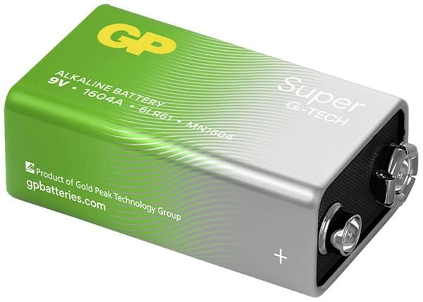 GP Batteries Super 9V Block-Batterie 9V 1St.