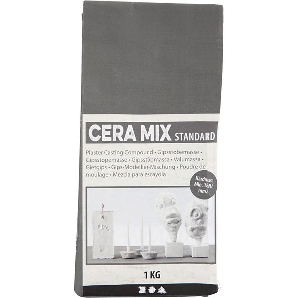 Produktbild: Creativ Company Cera-Mix Standard Modelliergips, Hellgrau, 1 kg