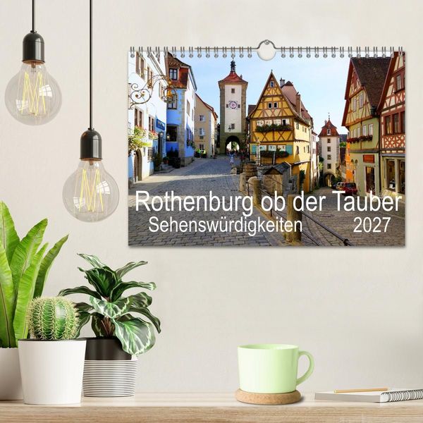 Produktbild: Rothenburg ob der Tauber. Sehensw&uuml;rdigkeiten. (Wandkalender 2027 DIN A4 quer), CALVENDO Monatskalender