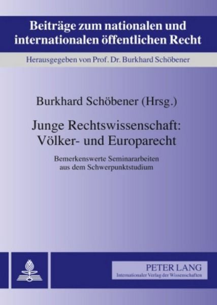 Produktbild: Junge Rechtswissenschaft: V&ouml;lker- und Europarecht