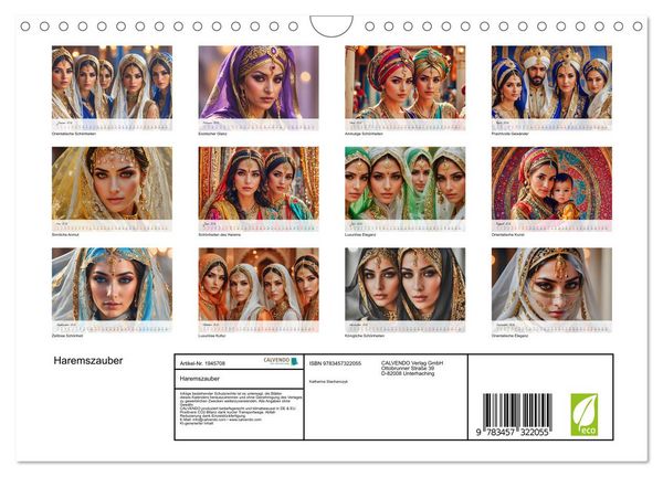 Produktbild: Haremszauber (Wandkalender 2026 DIN A4 quer), CALVENDO Monatskalender