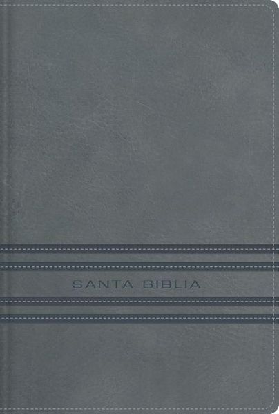 Produktbild: Nbla, Santa Biblia, Edici&oacute;n Versificada, Tama&ntilde;o Bolsillo, Leathersoft, Gris, Palabras de Jes&uacute;s En Rojo, Comfort Print