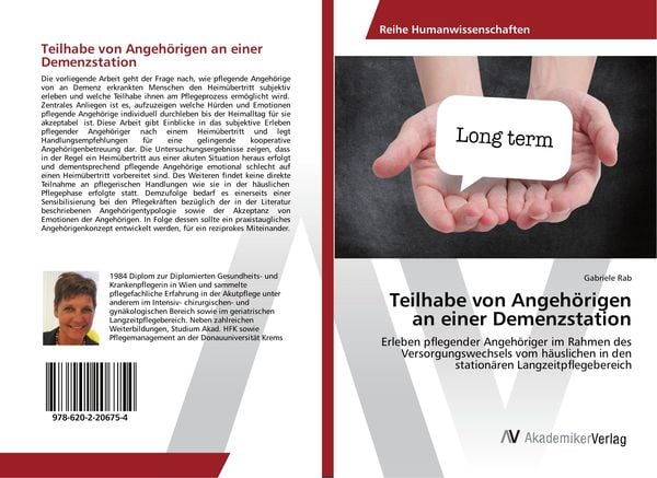 Produktbild: Teilhabe von Angeh&ouml;rigen an einer Demenzstation