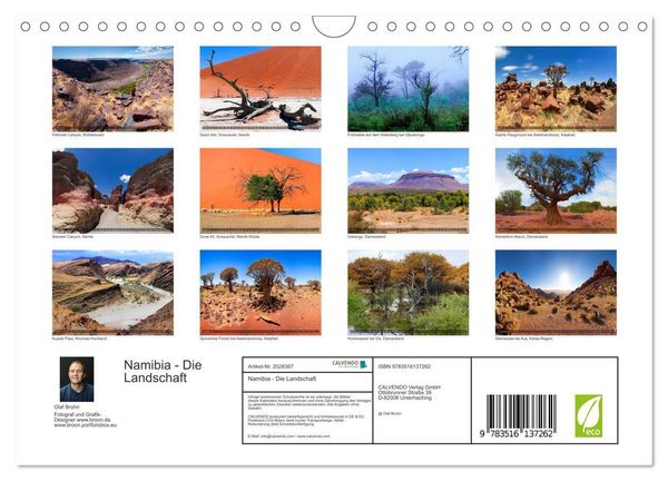 Produktbild: Namibia - Die Landschaft (Wandkalender 2026 DIN A4 quer), CALVENDO Monatskalender