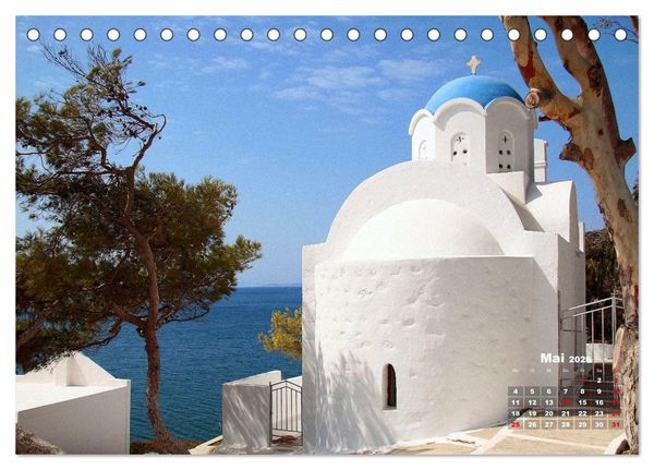 Produktbild: Liebenswertes Griechenland Amorgos und Mykonos (Tischkalender 2026 DIN A5 quer), CALVENDO Monatskalender