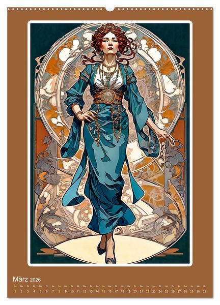 Produktbild: Illustrationskunst der Belle &Eacute;poque (hochwertiger Premium Wandkalender 2026 DIN A2 hoch), Kunstdruck in Hochglanz