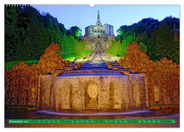 Produktbild: Bad Wilhelmsh&ouml;he Bergpark und Wasserspiele (hochwertiger Premium Wandkalender 2026 DIN A2 quer), Kunstdruck in Hochglanz