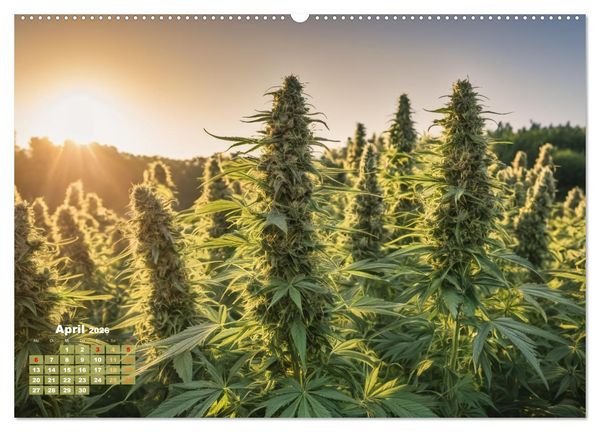 Produktbild: Wundersch&ouml;ne Cannabisfelder (hochwertiger Premium Wandkalender 2026 DIN A2 quer), Kunstdruck in Hochglanz