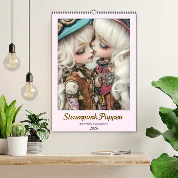 Produktbild: Steampunk Puppen &ndash; Zauberhafte Puppenfiguren (Wandkalender 2026 DIN A2 hoch), CALVENDO Monatskalender