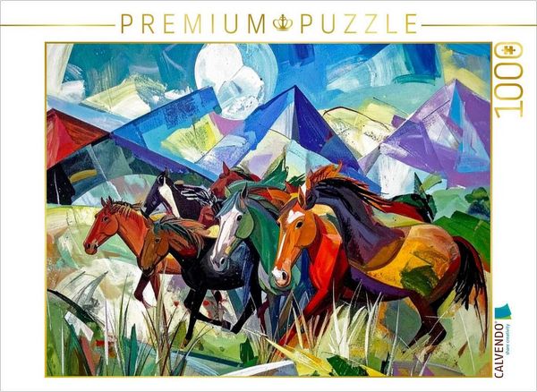 CALVENDO Puzzle Pferdeherde | 1000 Teile Lege-Größe 64x48cm Foto-Puzzle für glückliche Stunden