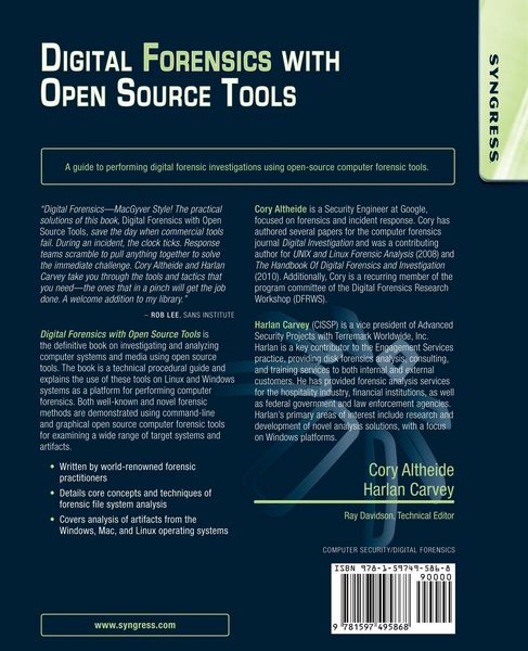 Produktbild: Digital Forensics with Open Source Tools