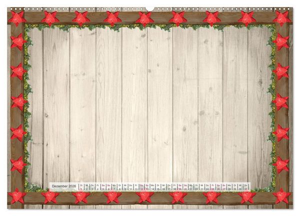 Produktbild: Bastelkalender Nostalgie-Rahmen 2026 (hochwertiger Premium Wandkalender 2026 DIN A2 quer), Kunstdruck in Hochglanz