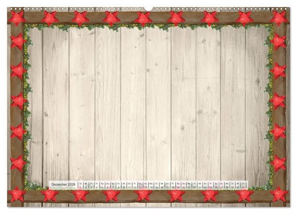 Produktbild: Bastelkalender Nostalgie-Rahmen 2026 (Wandkalender 2026 DIN A2 quer), CALVENDO Monatskalender
