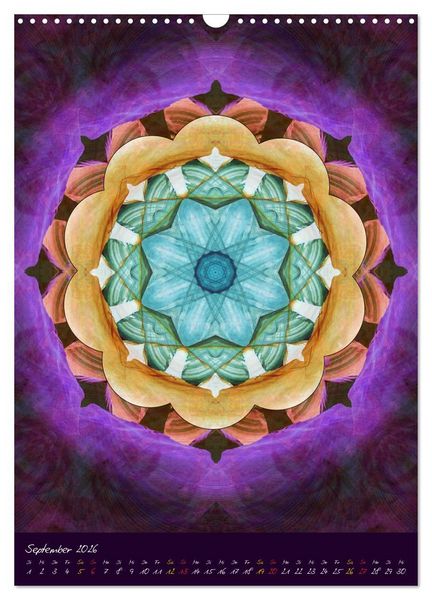 Produktbild: MANDALAS der Natur (Wandkalender 2026 DIN A3 hoch), CALVENDO Monatskalender