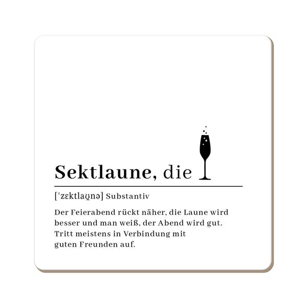 Produktbild: Korkuntersetzer Sektlaune
