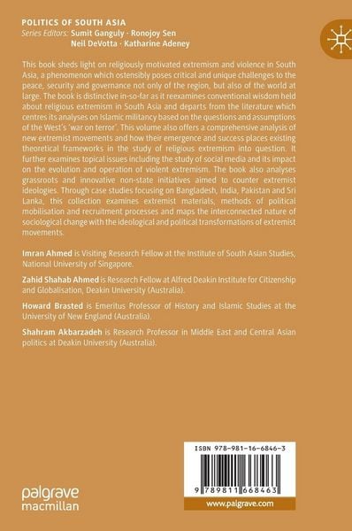 Produktbild: Religion, Extremism and Violence in South Asia