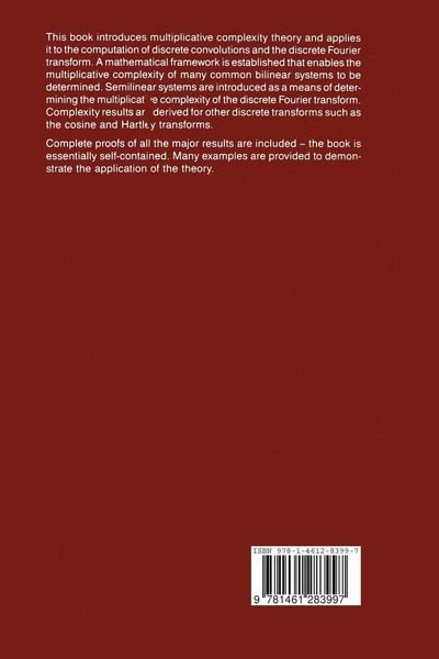 Produktbild: Multiplicative Complexity, Convolution, and the DFT
