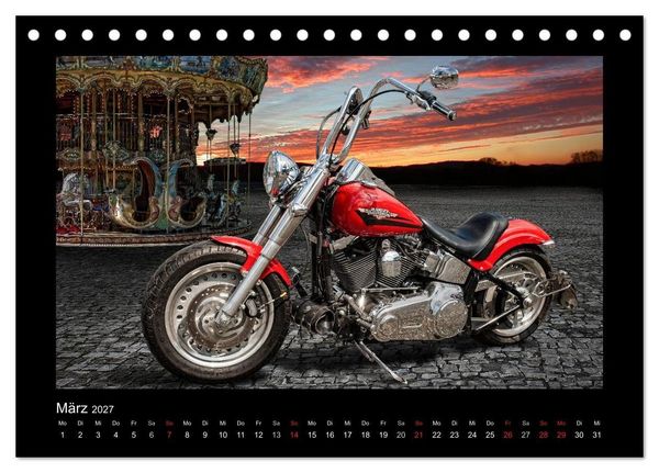 Produktbild: Motorrad-Tr&auml;ume &ndash; Chopper und Custombikes (Tischkalender 2027 DIN A5 quer), CALVENDO Monatskalender