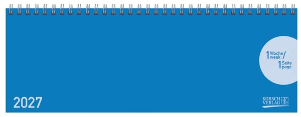 Produktbild: Tischquerkalender Classic Colourlux blau 2027