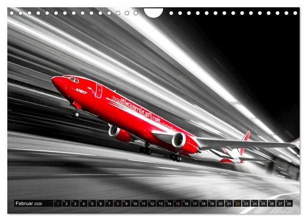 Produktbild: BLITZschnell - Z&uuml;ge und Flugzeuge in Bewegung - Color-Key (Wandkalender 2026 DIN A4 quer), CALVENDO Monatskalender