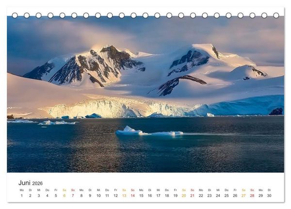 Produktbild: Antarktis - eisige Sch&ouml;nheit (Tischkalender 2026 DIN A5 quer), CALVENDO Monatskalender