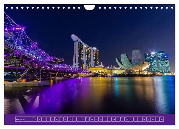Produktbild: Metropolen - Asiens sch&ouml;nste St&auml;dte bei Nacht (Wandkalender 2027 DIN A4 quer), CALVENDO Monatskalender
