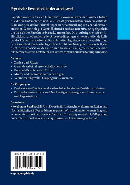 Produktbild: Psychische Gesundheit in der Arbeitswelt