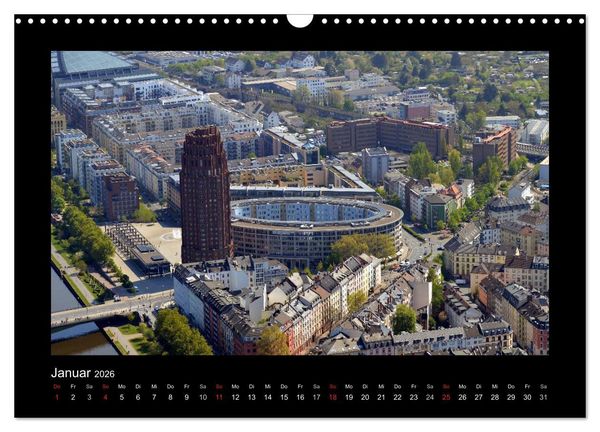 Produktbild: &uuml;ber den D&auml;chern von FRANKFURT (Wandkalender 2026 DIN A3 quer), CALVENDO Monatskalender