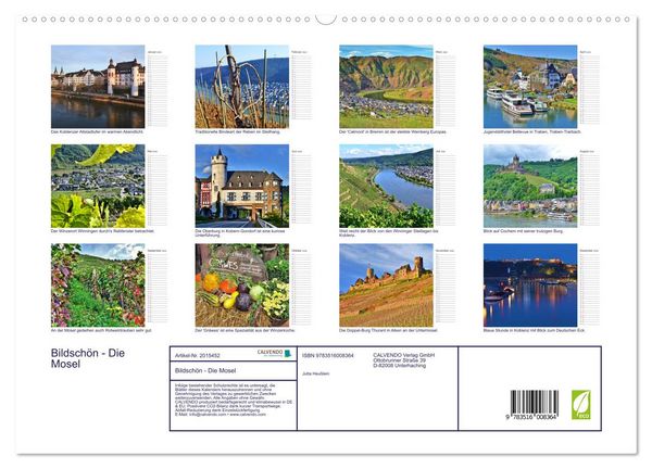 Produktbild: Bildsch&ouml;n - Die Mosel (hochwertiger Premium Wandkalender 2026 DIN A2 quer), Kunstdruck in Hochglanz