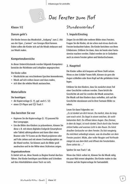 Produktbild: 20 x Musik f&uuml;r 45 Minuten - Klasse 1/2 - Band 2