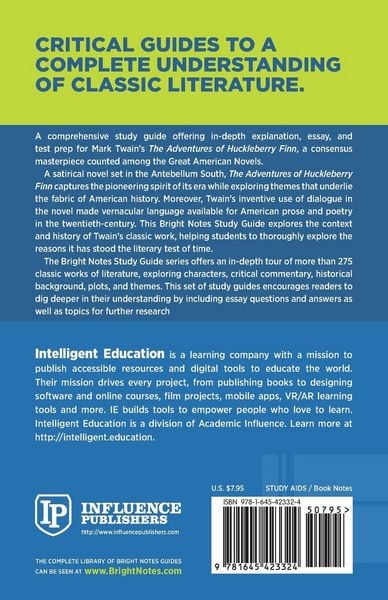 Produktbild: Study Guide to The Adventures of Huckleberry Finn by Mark Twain