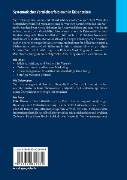 Produktbild: Systematischer Vertriebserfolg auch in Krisenzeiten