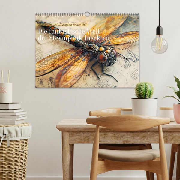 Produktbild: Die fantastische Welt der Steampunk-Insekten (Wandkalender 2026 DIN A3 quer), CALVENDO Monatskalender