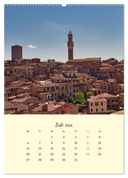 Produktbild: Siena - Impressionen (Wandkalender 2026 DIN A2 hoch), CALVENDO Monatskalender