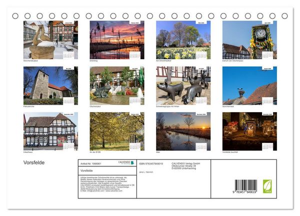 Produktbild: Vorsfelde (Tischkalender 2026 DIN A5 quer), CALVENDO Monatskalender
