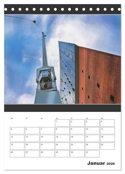 Produktbild: Wahrzeichen Elphi (Tischkalender 2026 DIN A5 hoch), CALVENDO Monatskalender