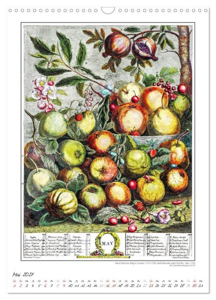 Produktbild: Henry Fletcher. Blumen und Fr&uuml;chte - Kunstkalender (Wandkalender 2027 DIN A3 hoch), CALVENDO Monatskalender