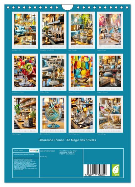 Produktbild: Gl&auml;nzende Formen. Die Magie des Kristalls (Wandkalender 2026 DIN A4 hoch), CALVENDO Monatskalender