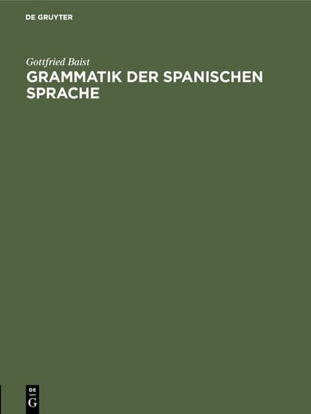 Produktbild: Grammatik der spanischen Sprache