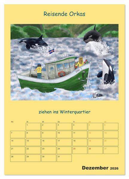 Produktbild: Wasserbewohner (Wandkalender 2026 DIN A3 hoch), CALVENDO Monatskalender