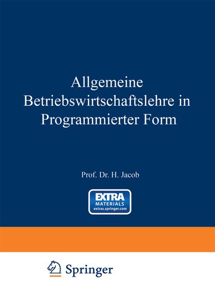Produktbild: Allgemeine Betriebswirtschaftslehre in Programmierter Form