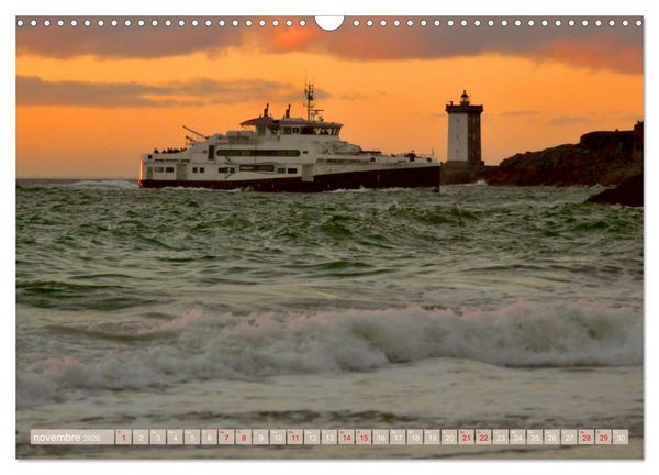 Produktbild: Couchers de soleil sur Kermorvan (Calendrier mural 2026 DIN A3 vertical), CALVENDO calendrier mensuel