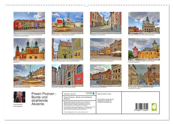 Produktbild: Posen Poznan - Bunte und strahlende Akzente (hochwertiger Premium Wandkalender 2026 DIN A2 quer), Kunstdruck in Hochglanz