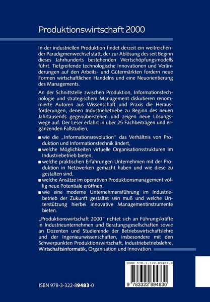 Produktbild: Produktionswirtschaft 2000