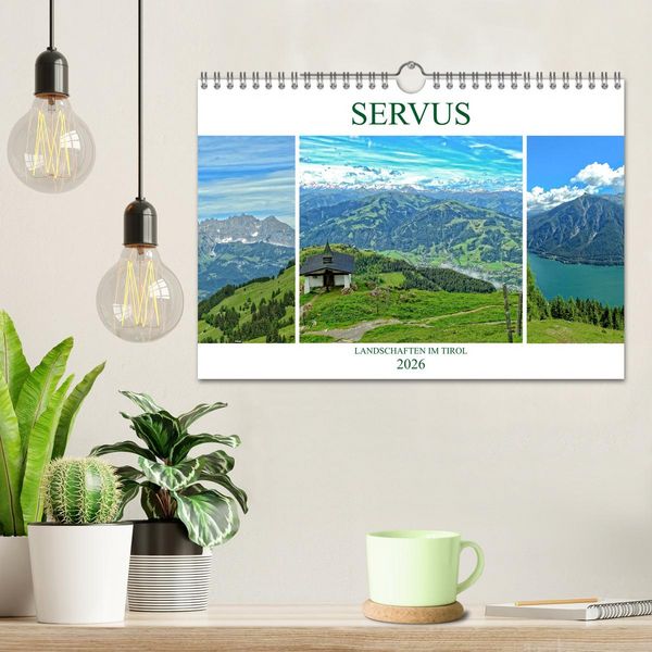Produktbild: Servus. Landschaften im Tirol (Wandkalender 2026 DIN A4 quer), CALVENDO Monatskalender